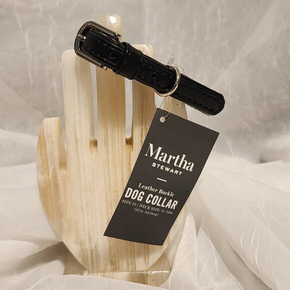 Dog / Cat Collar Leather - Size 12 - Martha Stewart - Picture 1 of 6